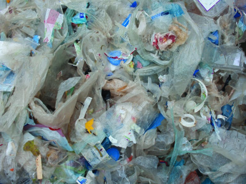 Sorted plastic packaging from pretreatment plant 