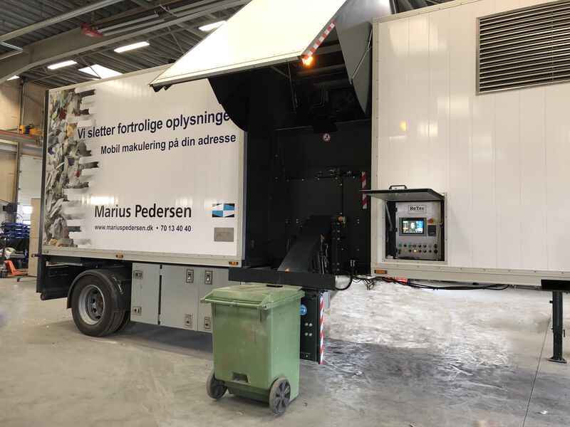 Mobil sikkerhedsmakulering bin lifter
