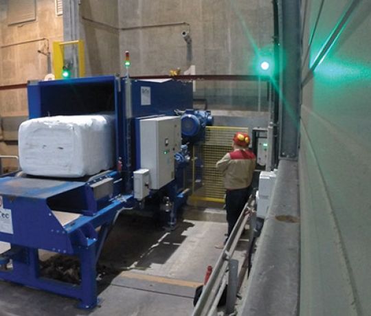 Bale opener - RDF - Refuse Derived Fuel