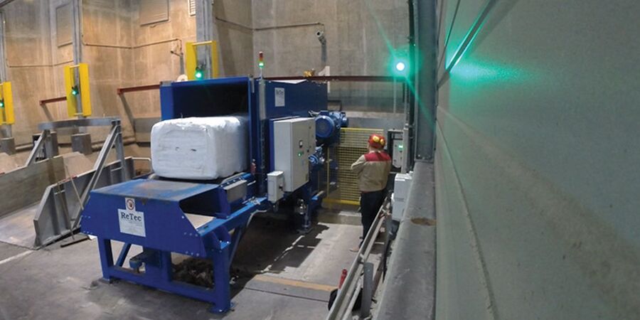 Bale opener - RDF - Refuse Derived Fuel